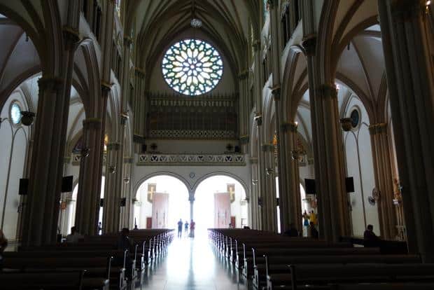 Inside of the cathedral in Guayaquil, Ecuador.