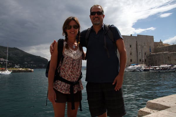 Couple from small ship cruise in Dubrovnik.
