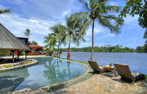 Costa Rican lodge on the Pacific Ocean in Corcovado National Park.