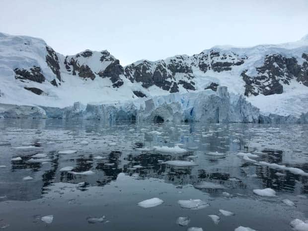 Paradise Bay Antarctica as seen from a small ship. 