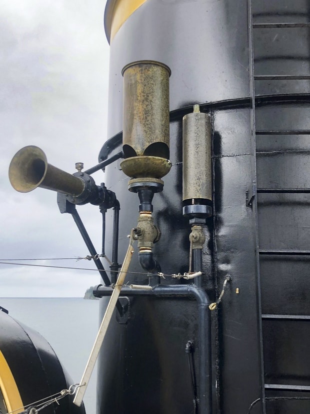Whistle aboard S.S. Legacy.