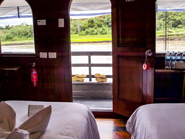 View of the Peruvian Amazon river from the cabin.