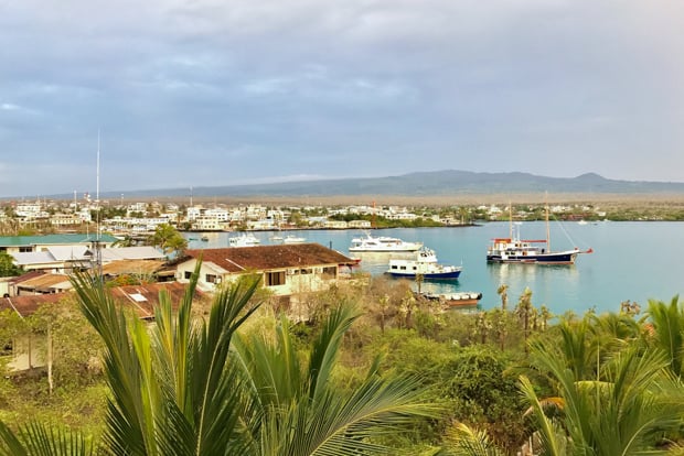 Puerto Ayora township on the Galapagos Island.