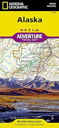 Alaska travel map cover of National Geographic Adventure Map