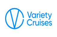 Variety Cruises logo with blue text on a white background. 