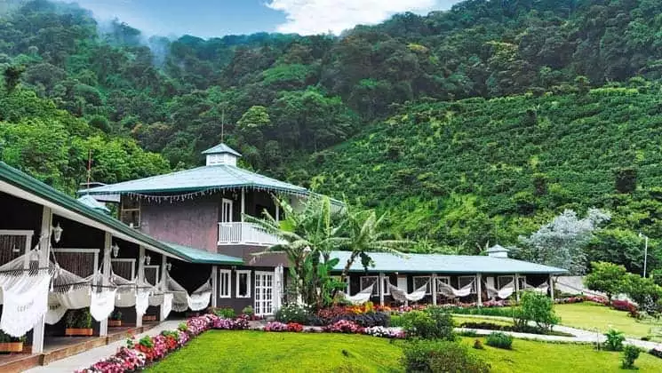 Exterior of Finca Lerida Lodge at base of Volcan Baru in Panama