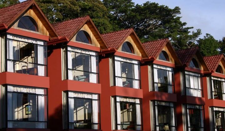 Exterior of Hotel Fonda Vela in Monteverde, Costa Rica