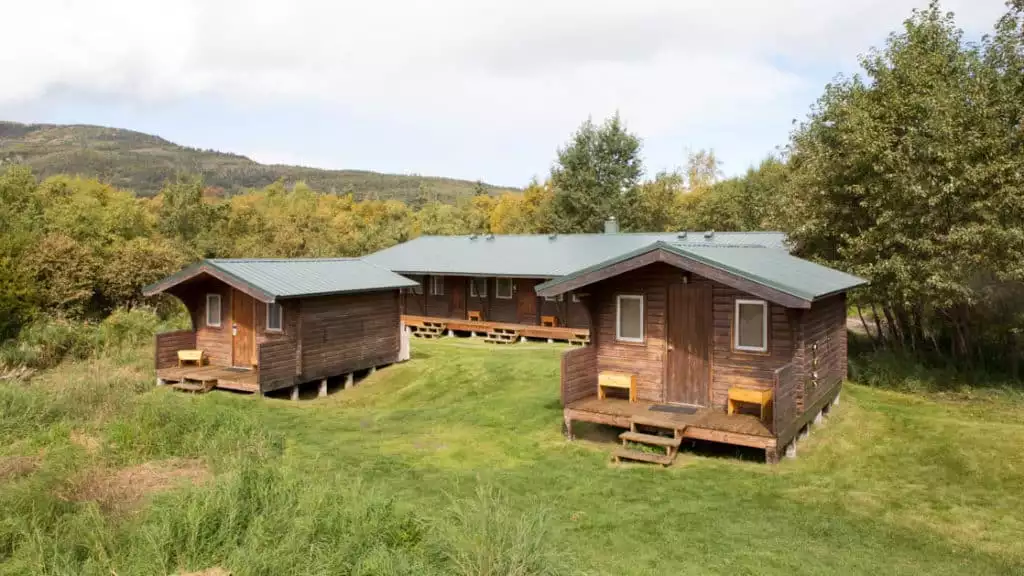 Riverfront and SkyTel Cabins at Brooks Lodge. Photo by: Jenn K Johnson