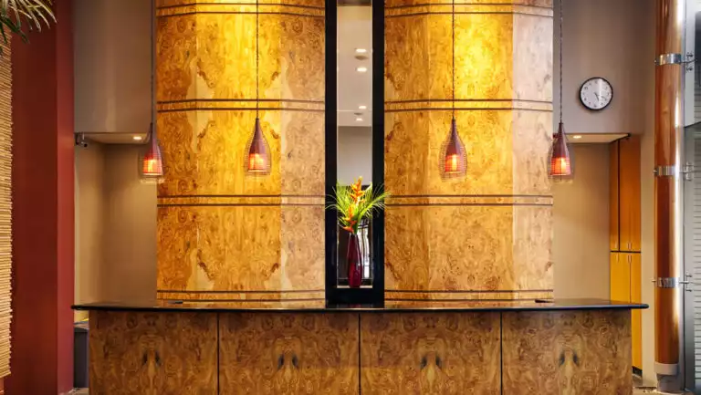 The lobby of the Grano de Oro, a boutique hotel in a Victorian mansion in San Jose, Costa Rica