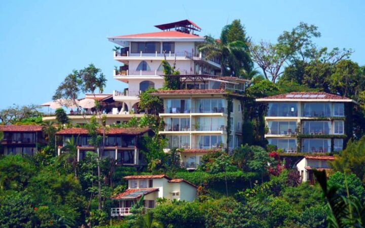 La Mariposa hotel is one of Costa Rica's oldest accommodations near Manuel Antonio National Park and sits on a hillside with stunning ocean views amid tropical gardens