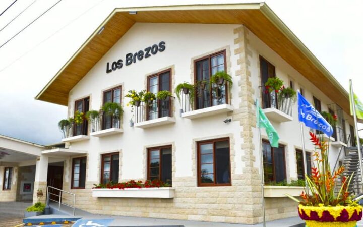 The exterior of the family-owned Los Brezos Hotel, near the Baru Volcano in Panama