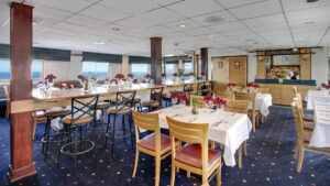 Dining room aboard Wilderness Explorer