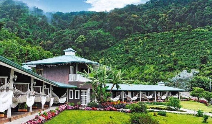 Exterior of Finca Lerida Lodge at base of Volcan Baru in Panama