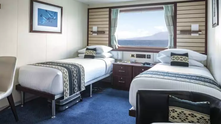 Category 4 cabin aboard National Geographic Endeavour II. Photo by: Marco Ricca