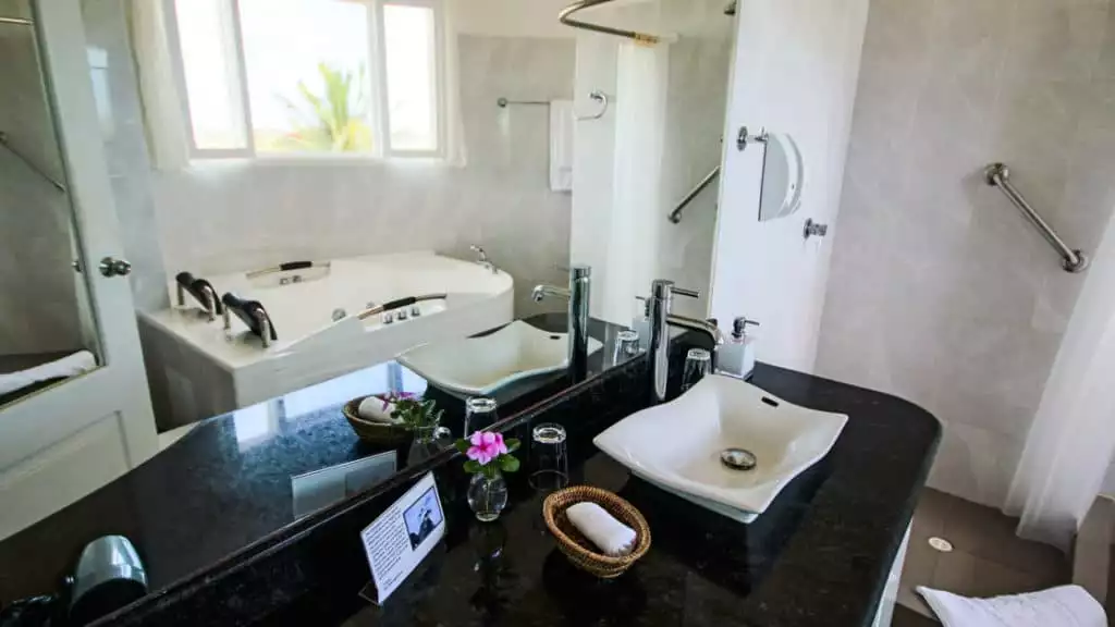 Suite bathroom at Angermeyer Waterfront Inn