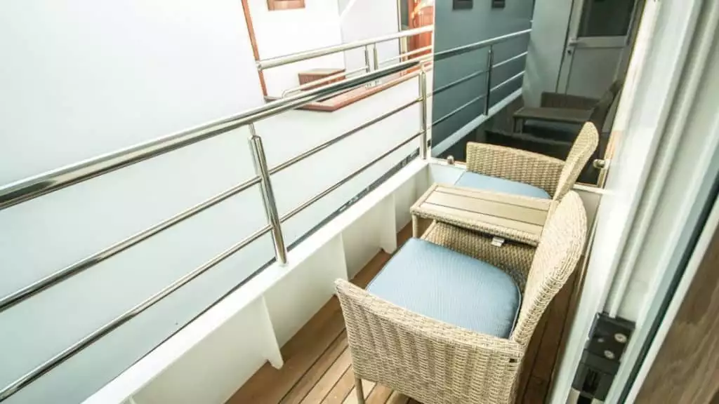 Upper Deck cabin balcony aboard Markan