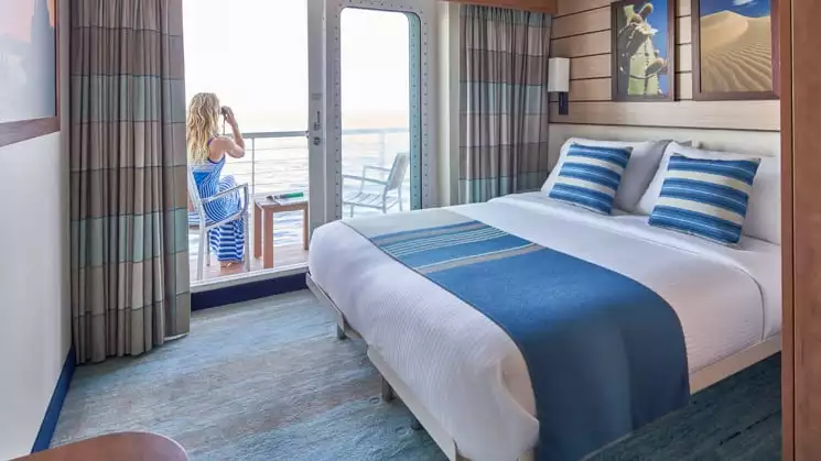 Category 4 cabin with queen bed aboard National Geographic Venture