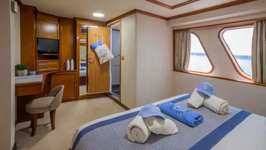Category P cabin with double bed aboard Callisto