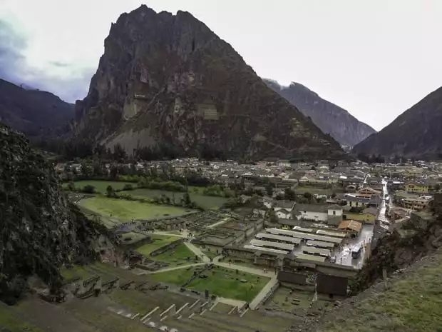 The village of Ollayantaytambo in  Peru. 