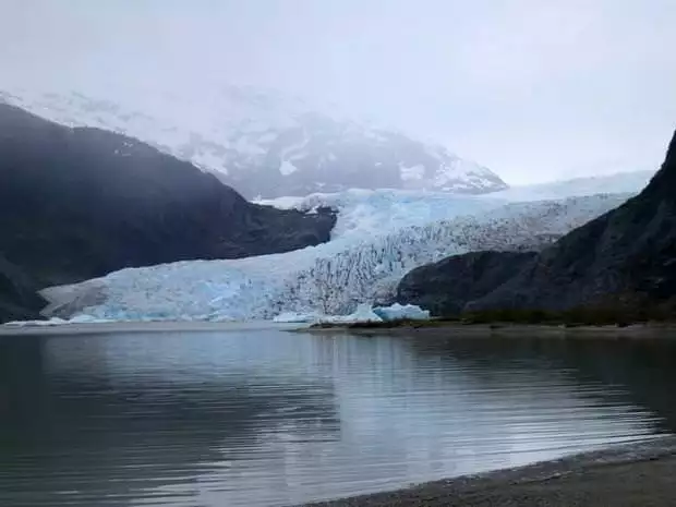 Mendenhall Glacier see on a tour from a small ship cruise in Juneau, Alaska. 