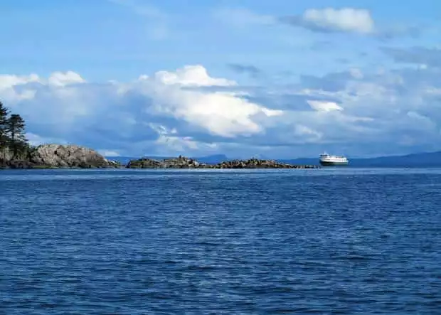 Small cruise ship in Alaska. 