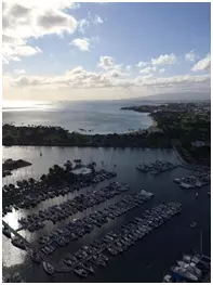 Overlook of a harbor
