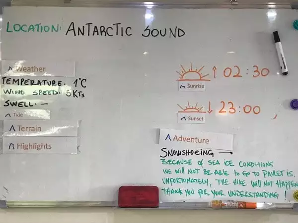 Activity white board hebridean sky polar expedition ship  