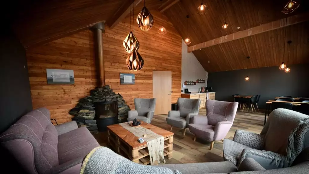 Common area in modern Bakki guesthouse