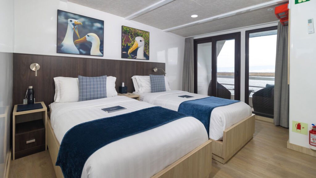 Junior Suite #8 or #9 with twin beds aboard Natural Paradise