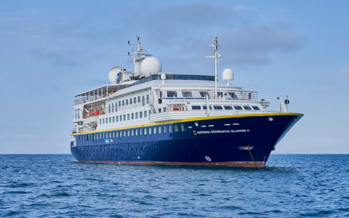 National Geographic Islander II sailing in the Galapagos.