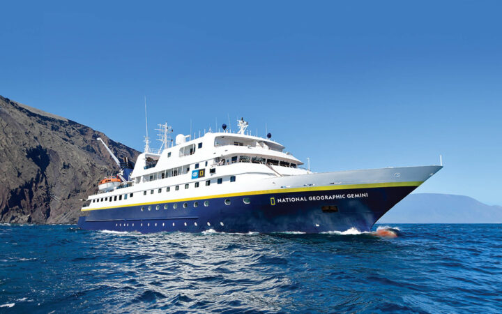 National Geographic Gemini sailing through the Galapagos.