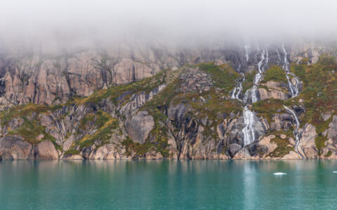 traversing Prins Christian Sund in Southern Greenland