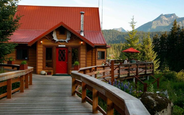 Tutka Bay Lodge, an Alaskan wilderness lodge, sits at the entrance to a rugged seven-mile fjord at the southern end of Kachemak Bay near Homer, Alaska.