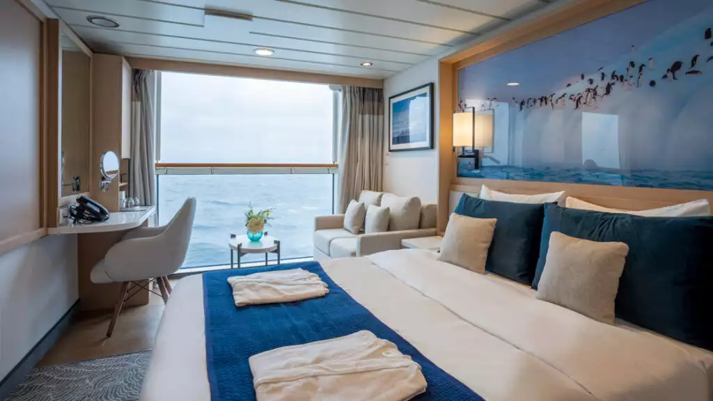 French Balcony Stateroom aboard Ocean Albatros 