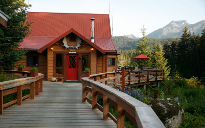 Tutka Bay Lodge, an Alaskan wilderness lodge, sits at the entrance to a rugged seven-mile fjord at the southern end of Kachemak Bay near Homer, Alaska.