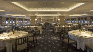Dining room aboard Ventus Australis.
