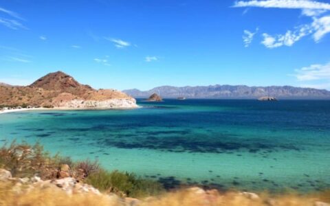 sea of cortez and beach in baja california