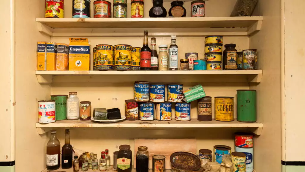 Provisions from the past at Detaille Island Research Station. Photo by: Rolf Strange