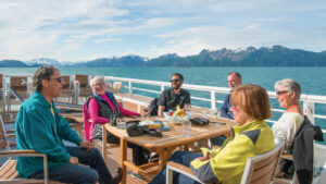 Guests aboard National Geographic Sea Bird in Alaska