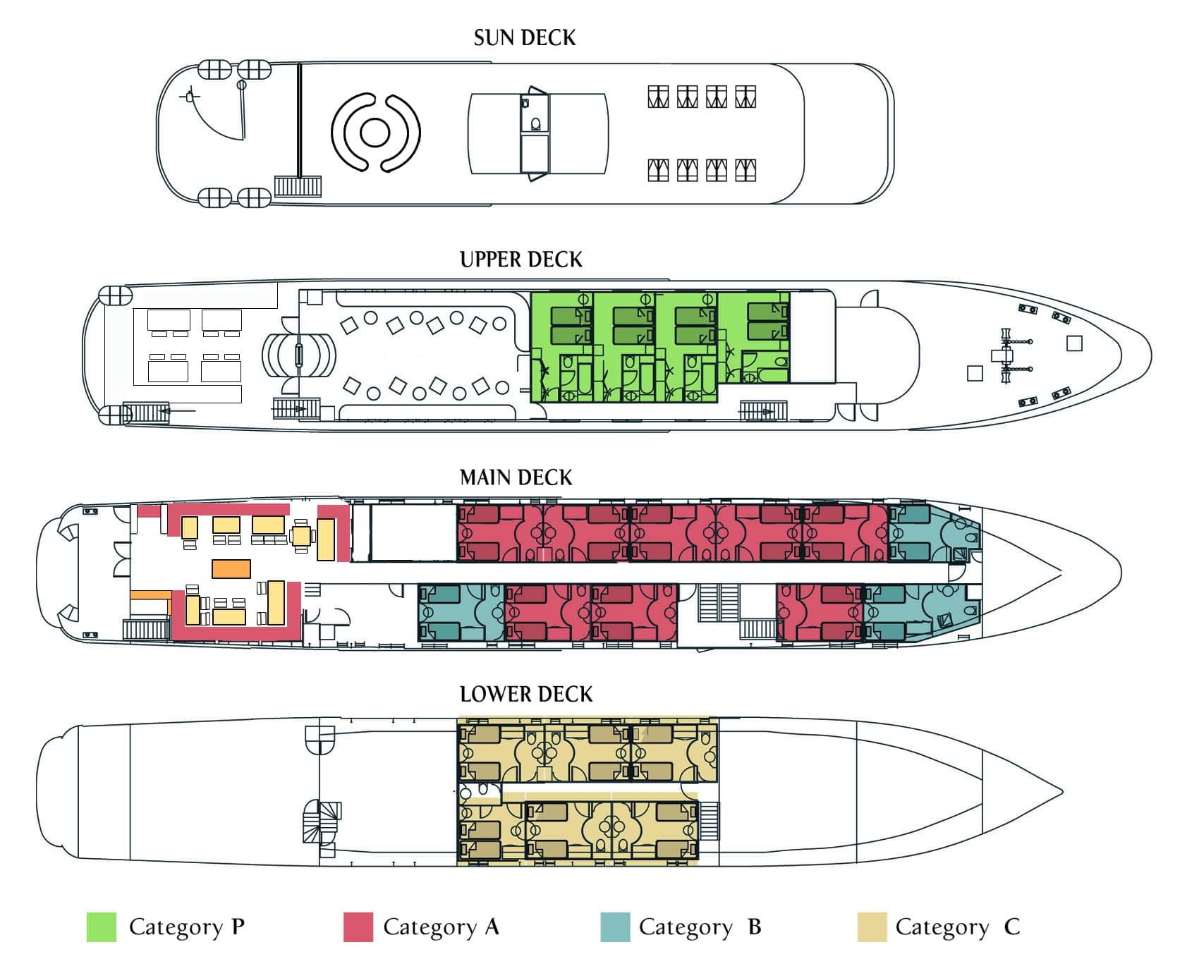 Harmony G 4-floor deck plan