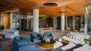 Indoor lounge at Hotel Indigo In Galapagos with new modern design