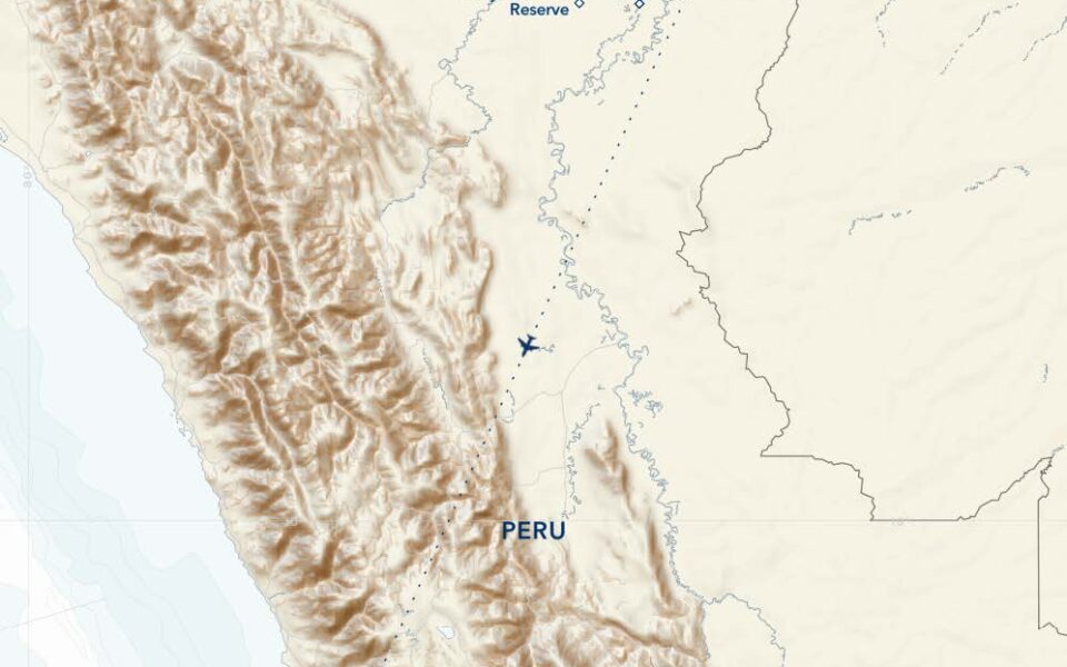 Upper Amazon Pacaya-Samiria Reserve Delfin II cruise route map.