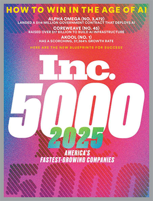 Inc. Magazine Inc. 5000 2025 print magazine cover
