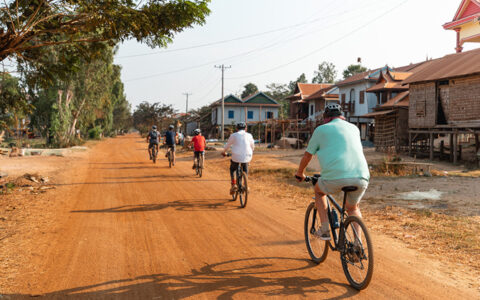 Take a bike excursion while with the Aqua Mekong Cruise and explore the beautiful rural villages in Southeast Asia
