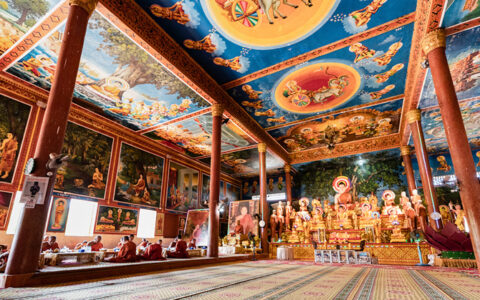 Take the opportunity while with the Aqua Mekong Cruise to explore Southeast Asia and see a Buddhist monastery in Cambodia