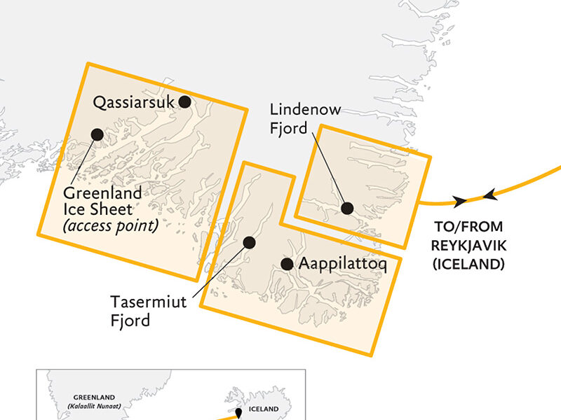 2026 South Greenland Adventure: The Majestic Alpine Arctic Itinerary route map